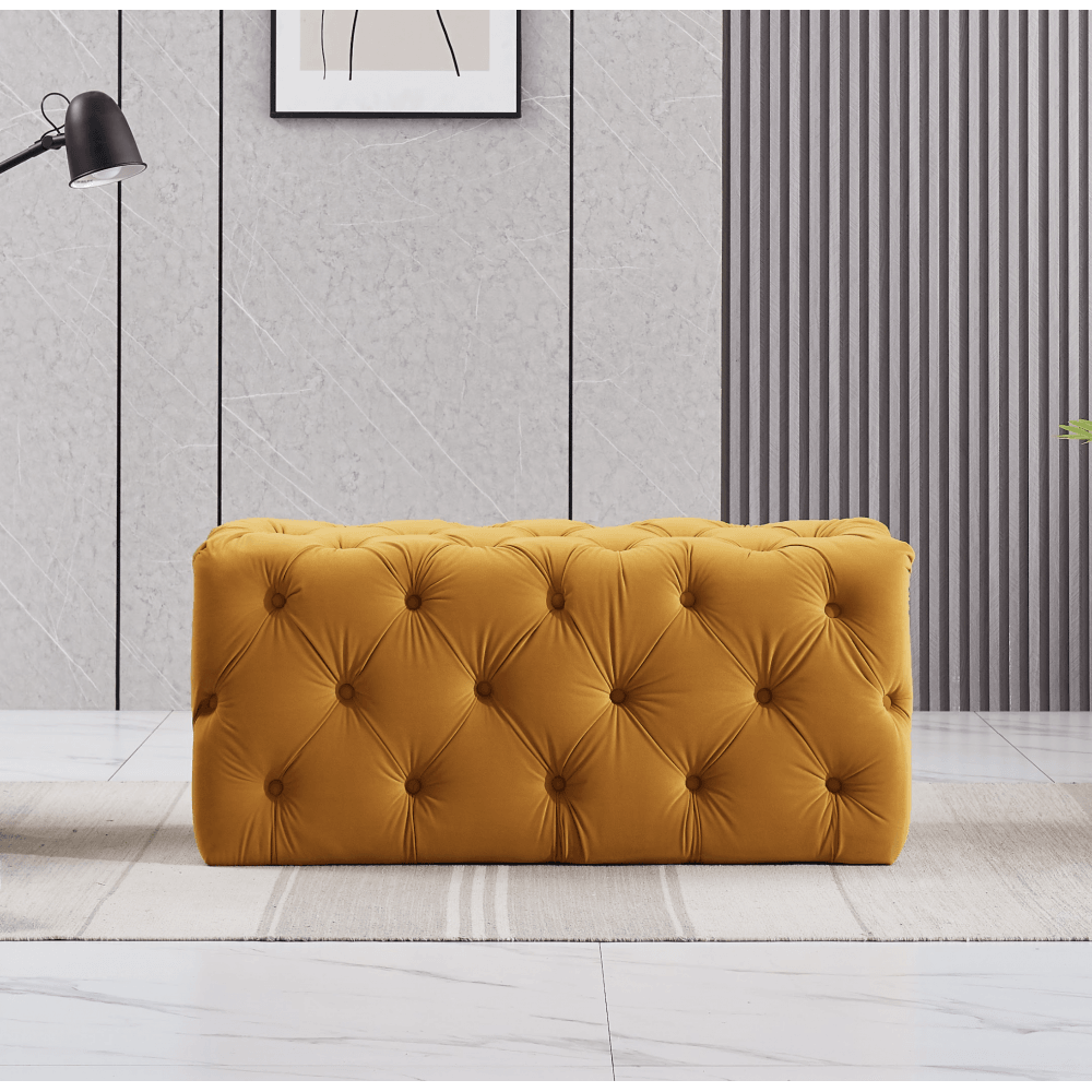 Santorini Velvet Ottoman Bench
