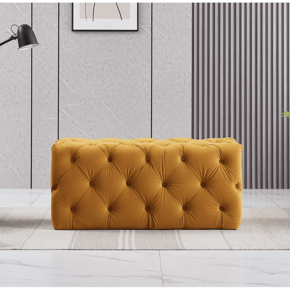 Santorini Velvet Ottoman Bench