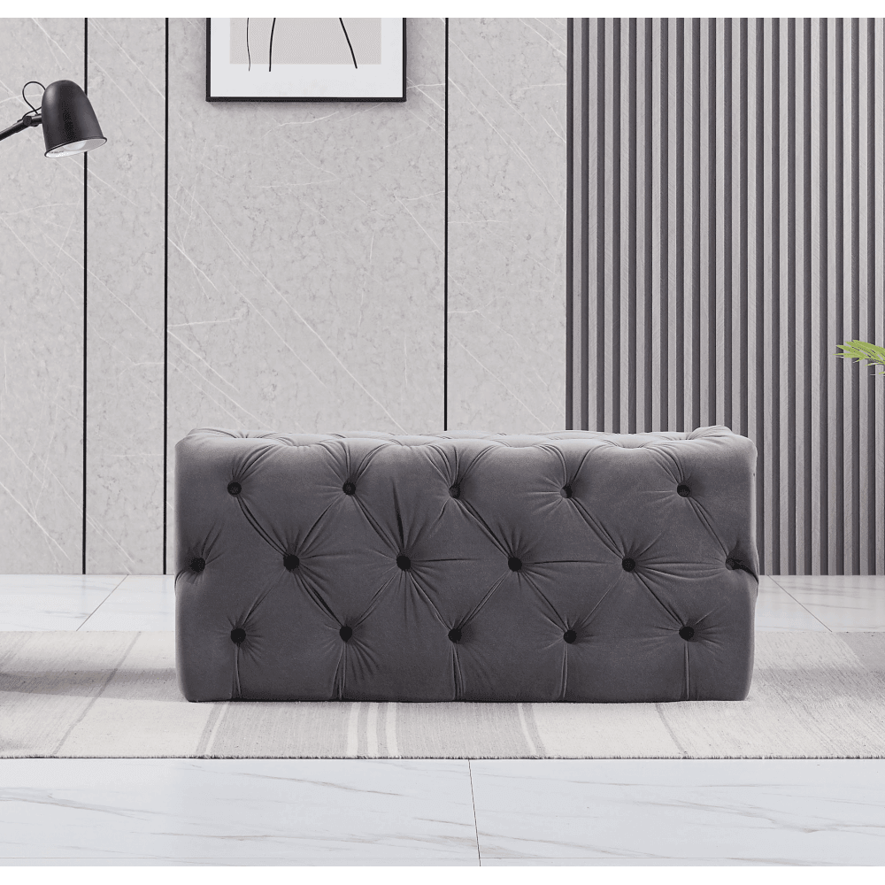 Santorini Velvet Ottoman Bench