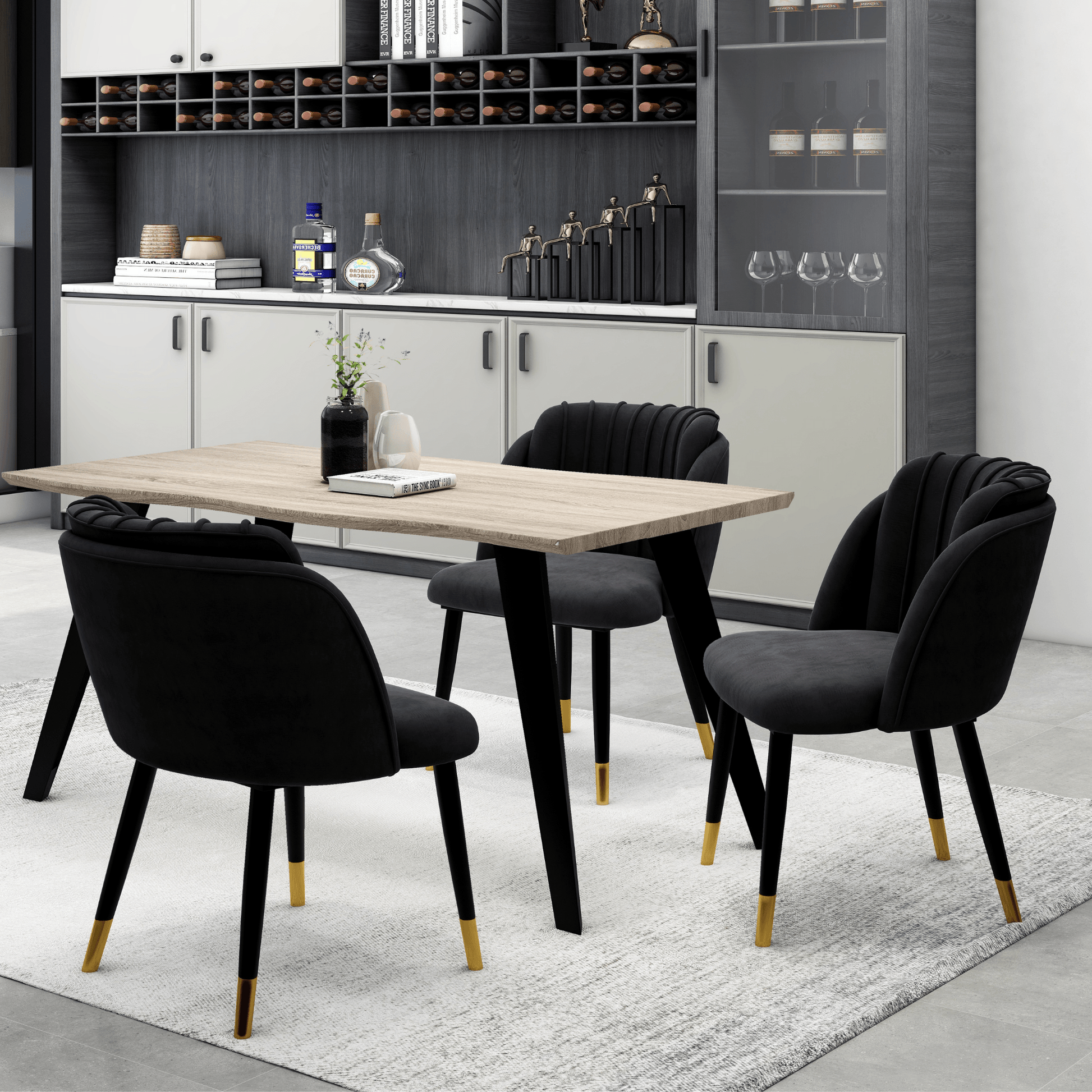 Milan velvet dining chair
