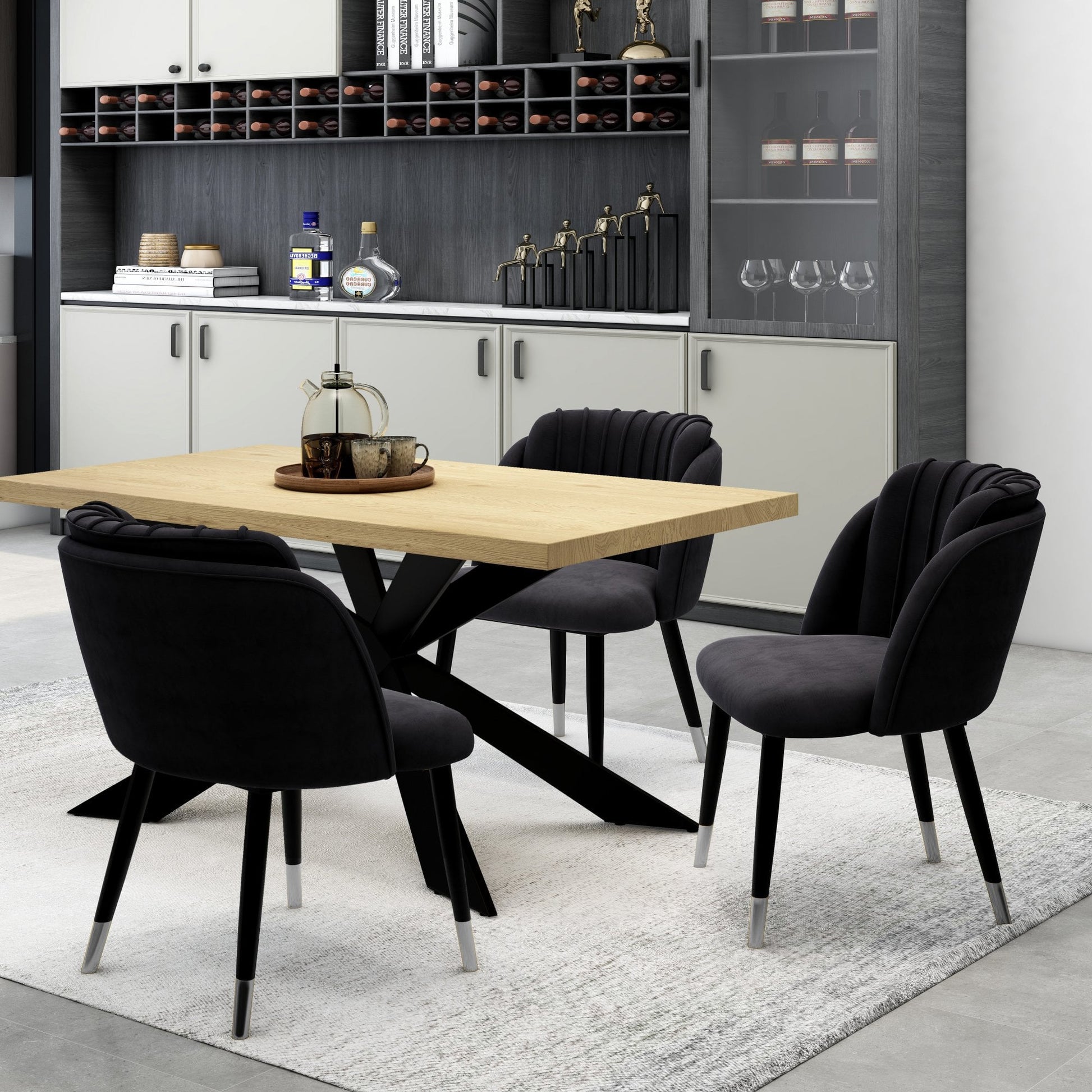 Milan velvet dining chair