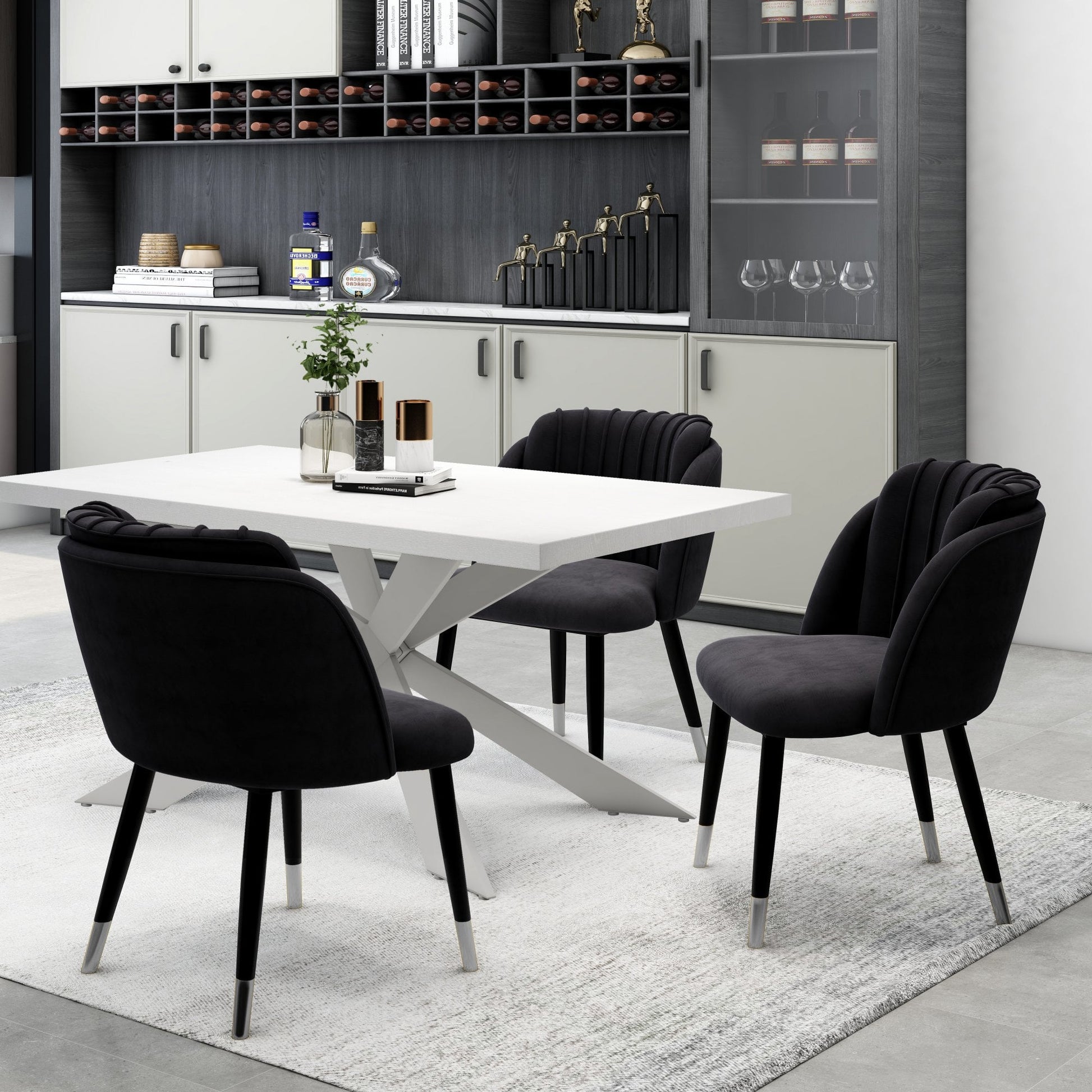 Milan velvet dining chair