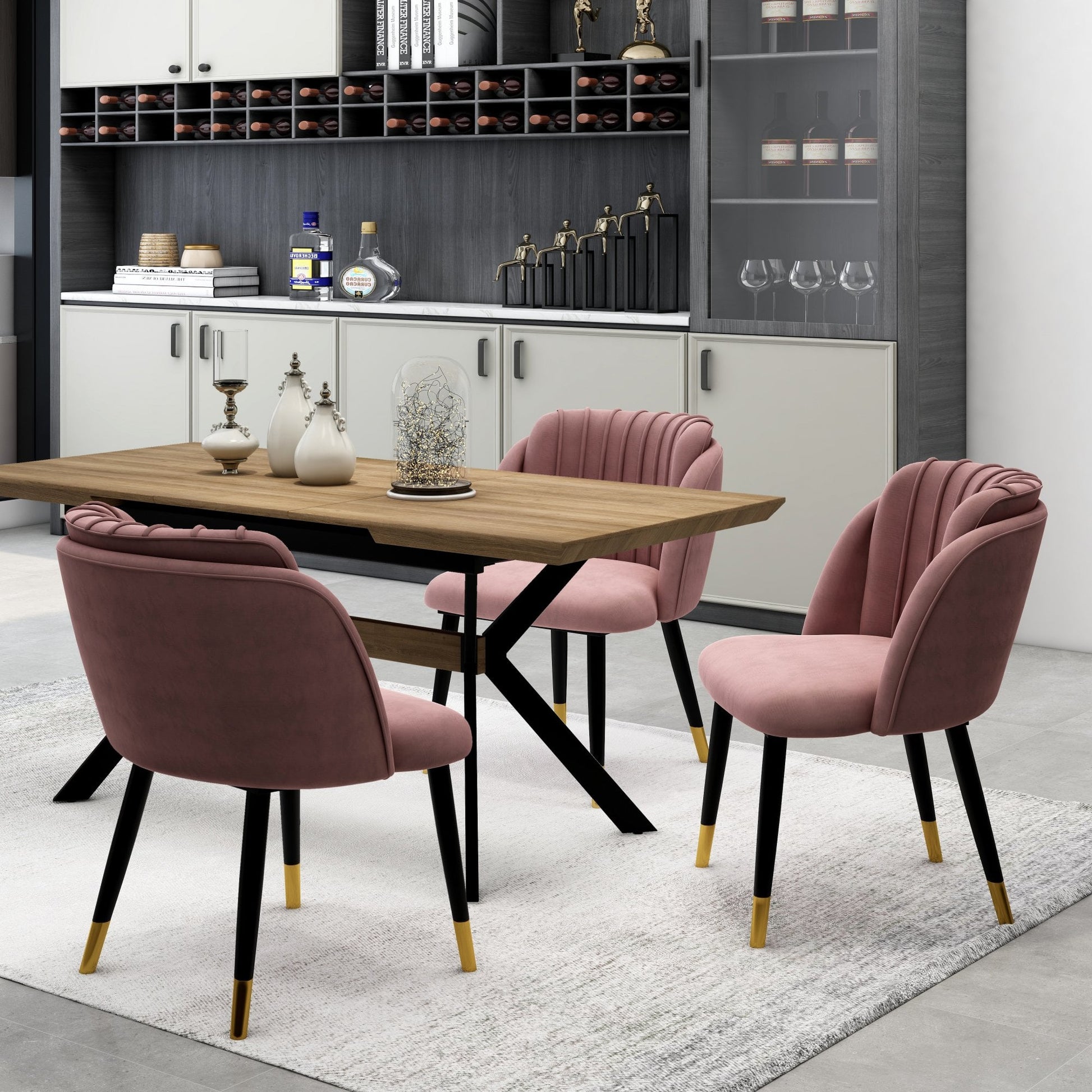 Milan velvet dining chair