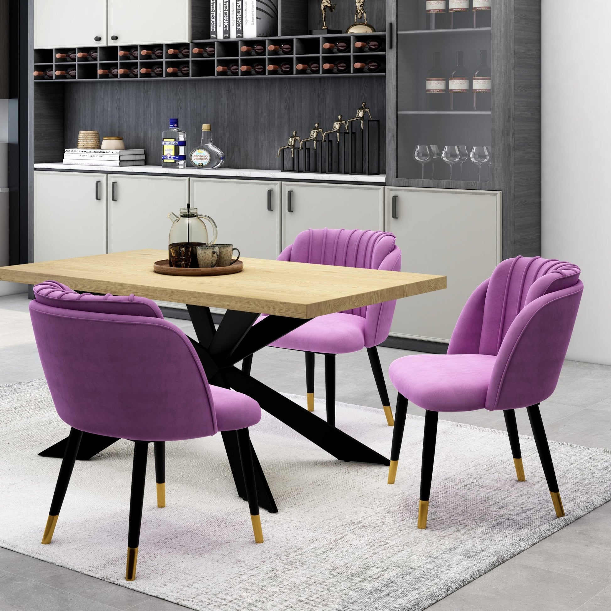 Milan velvet dining chair