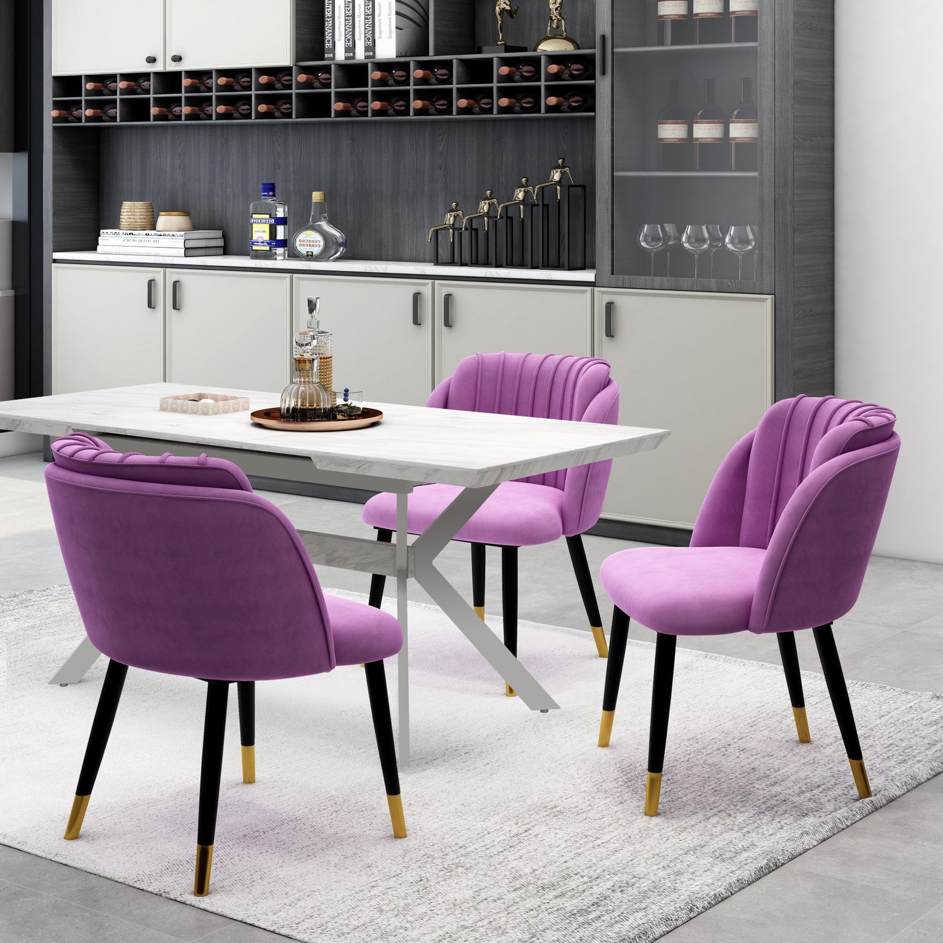 Milan velvet dining chair