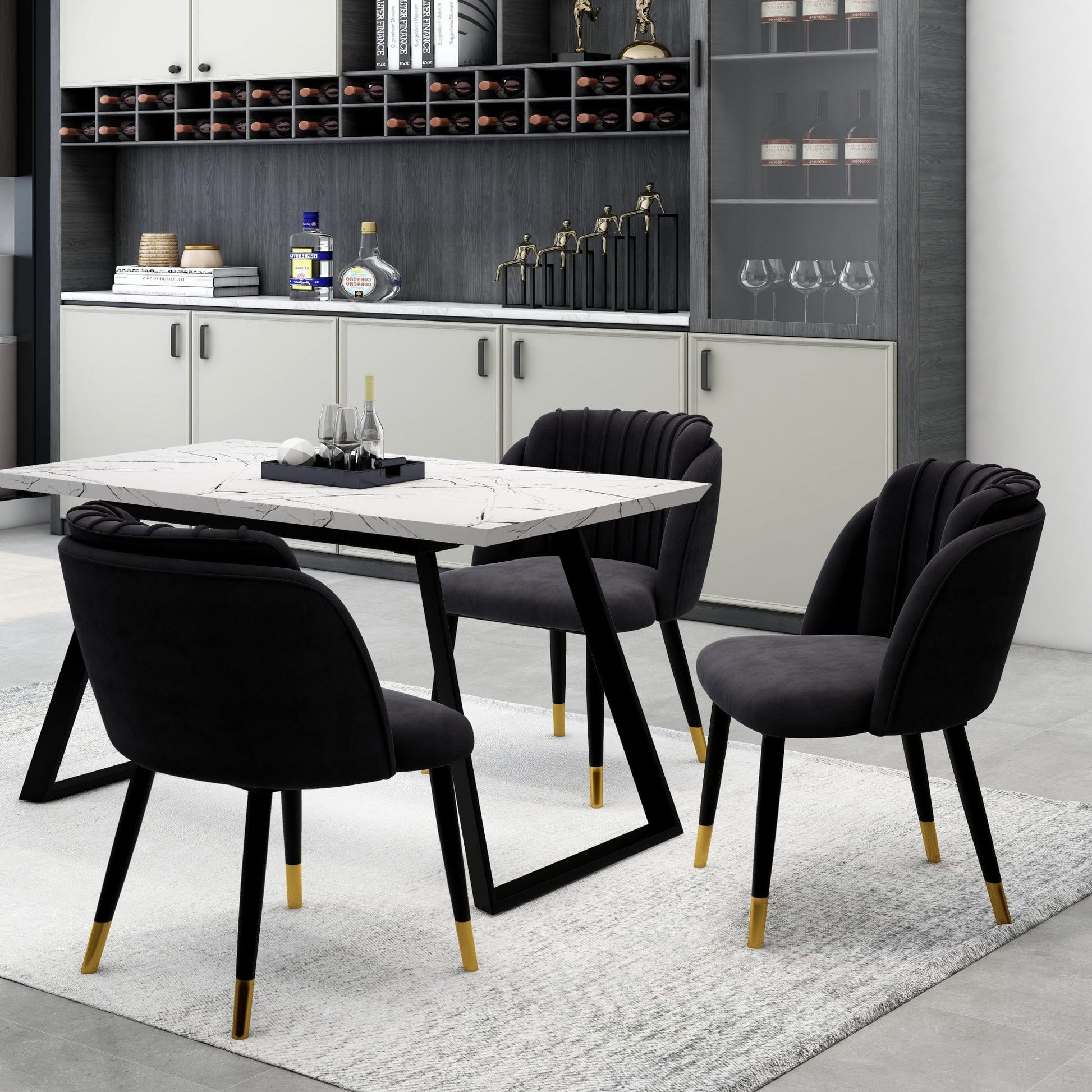 Milan velvet dining chair
