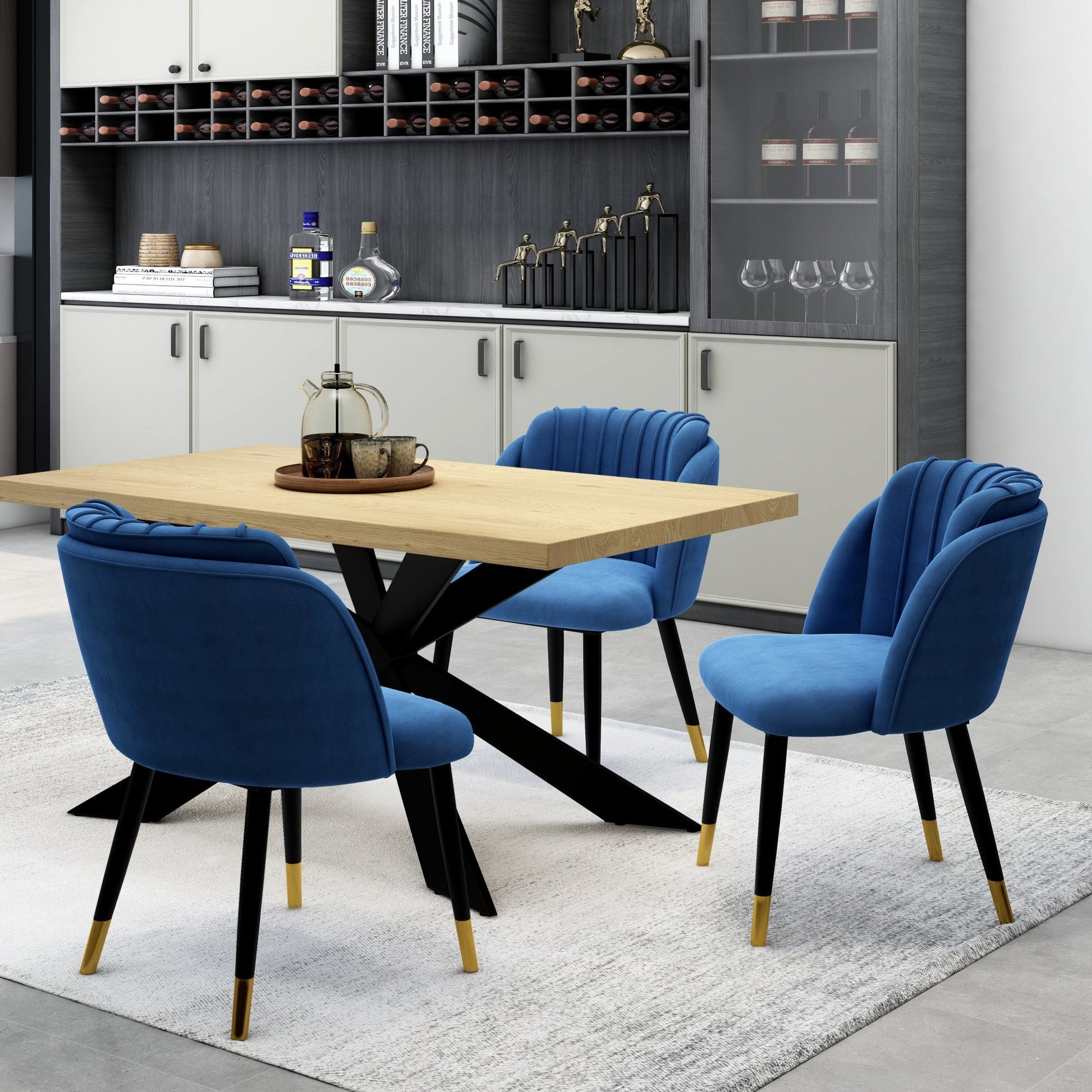 Milan velvet dining chair