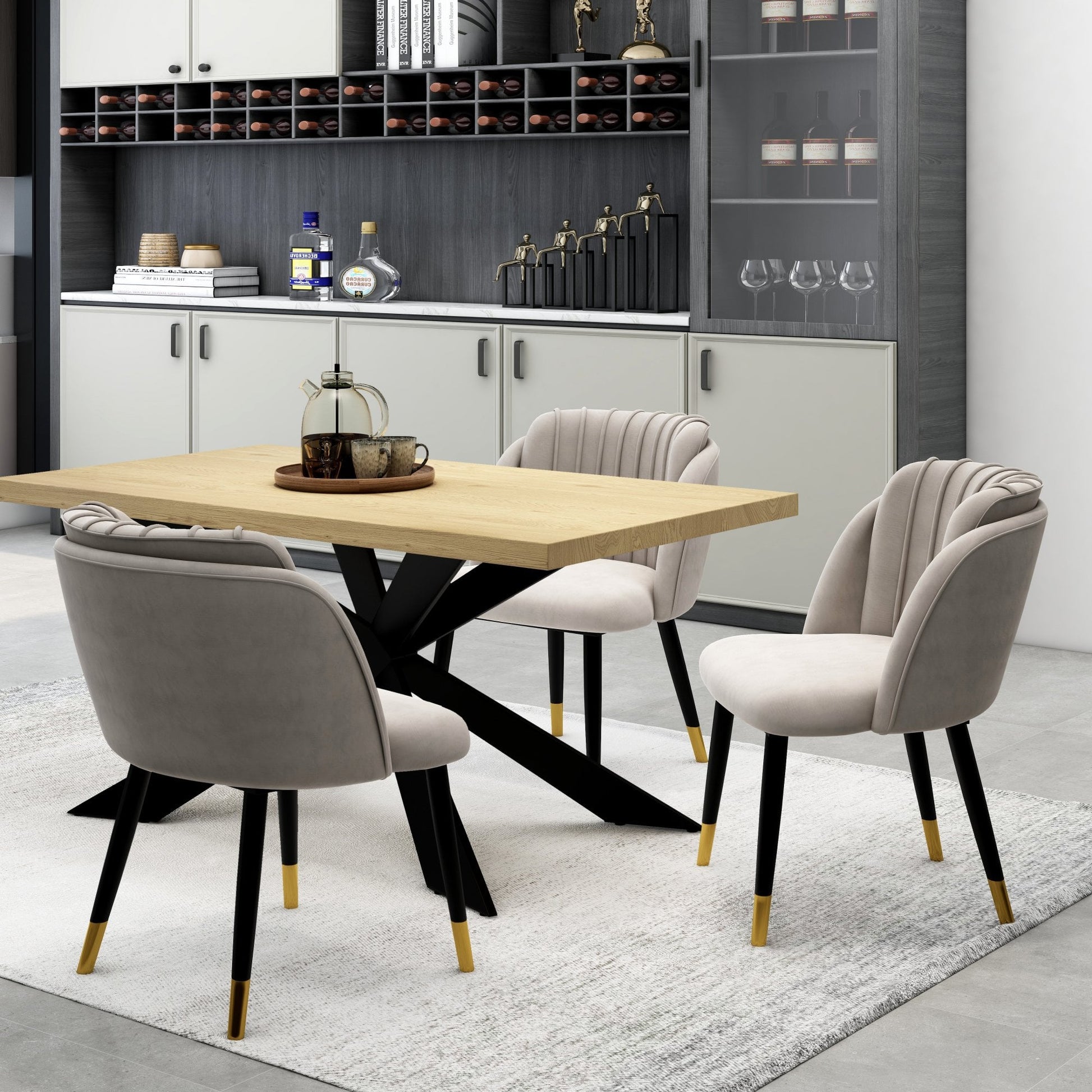 Milan velvet dining chair
