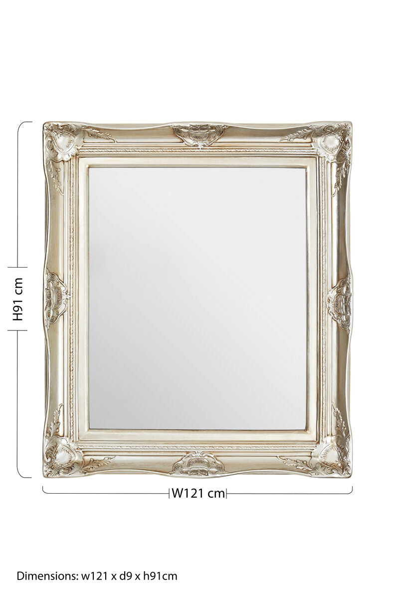Adelere Champagne Finish Foliage Wall Mirror