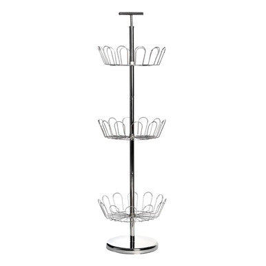 Revolving Silver Shoe Stand | Tavia