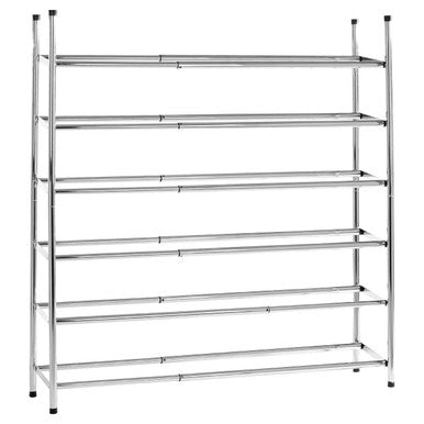 Six Tiers Chrome Shoe Rack | Tavia
