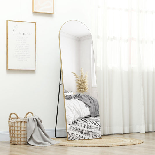 Arched Full Length Mirror - Gold Tone