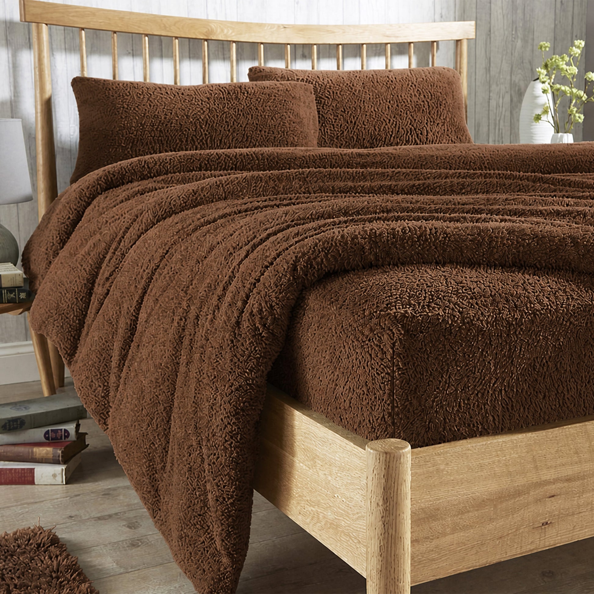 Teddy Fleece Extra Deep Fitted Sheet Plush Soft Winter Bedding Snug Elastic
