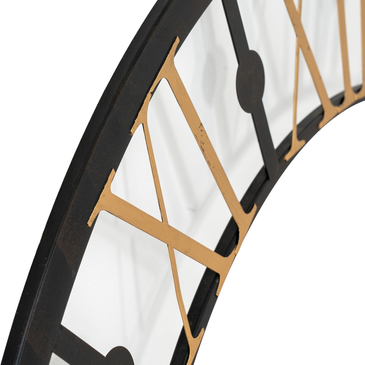 Black And Gold Skeleton Clock