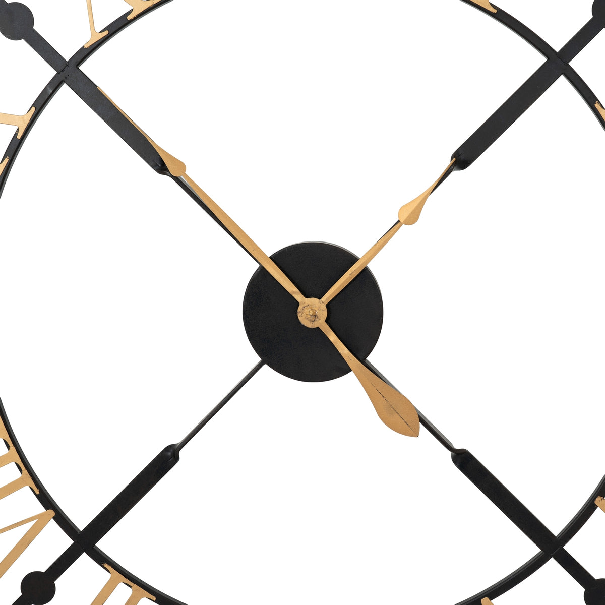 Black And Gold Skeleton Clock