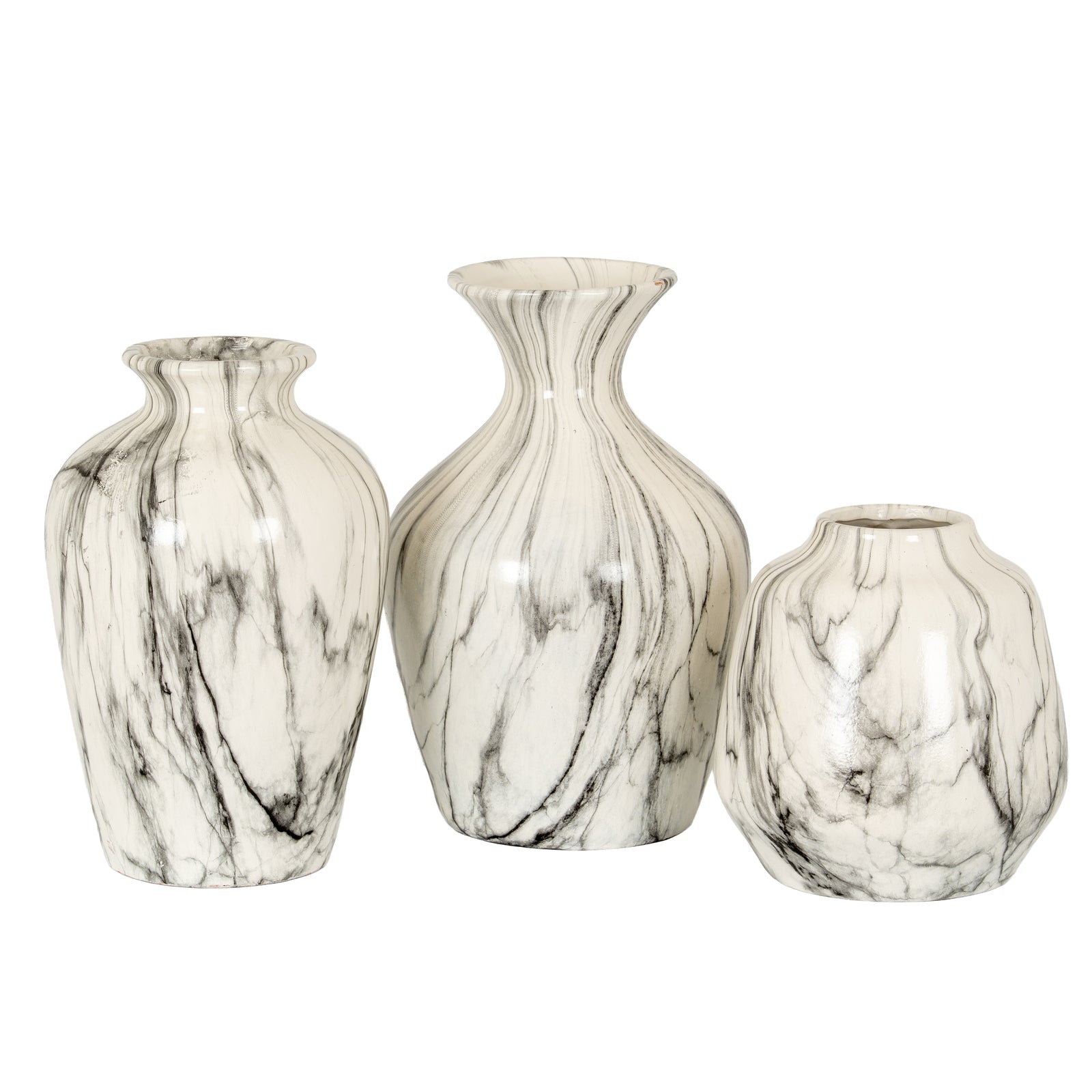 Marble Effect Olpe Vase