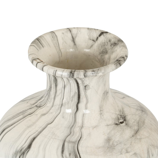 Marble Effect Squat Vase