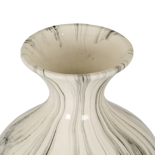 Marble Effect Ellipse Large Vase