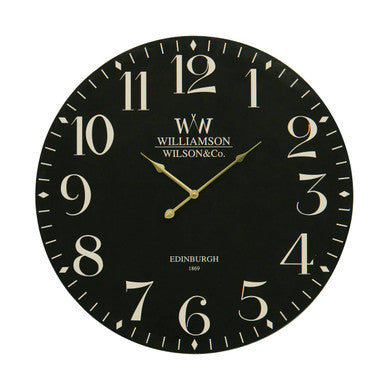 60cm Dia Classical Black Wall Clock | Destini