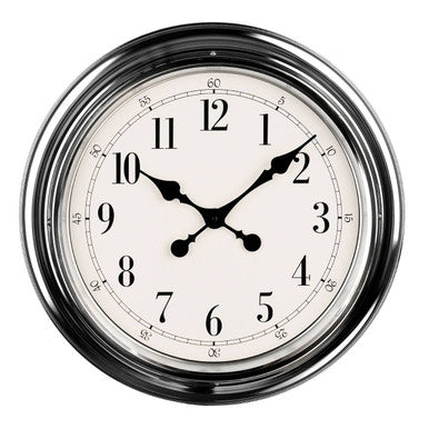 Chrome Finish Wall Clock | Pelo