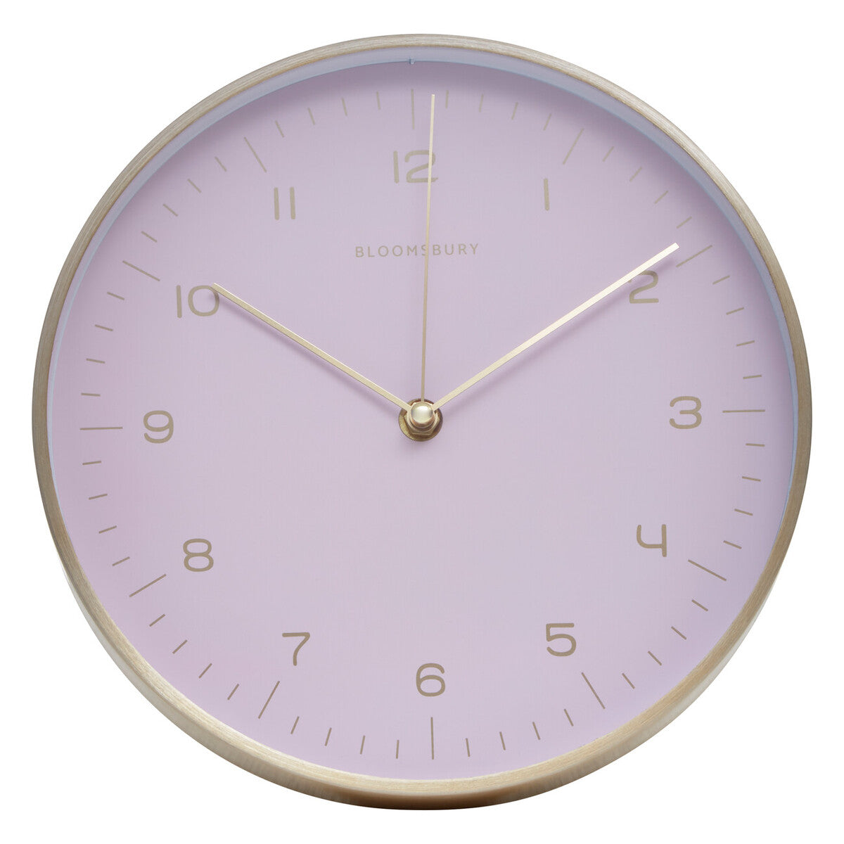 25cm Dia Gold and Pink Finish Wall Clock | Elko