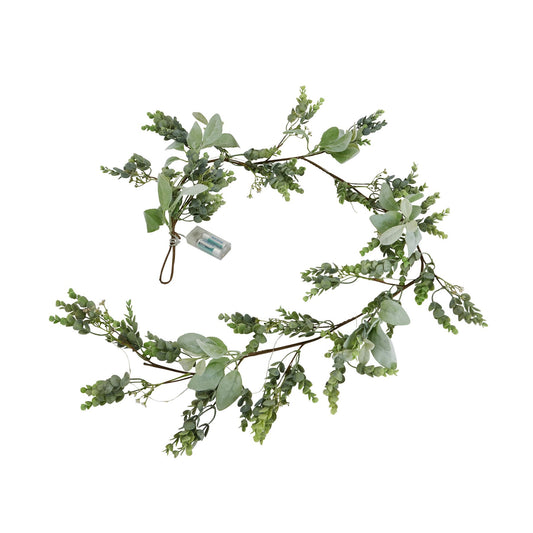 Winter Garland With Eucalyptus And Lambs Ear