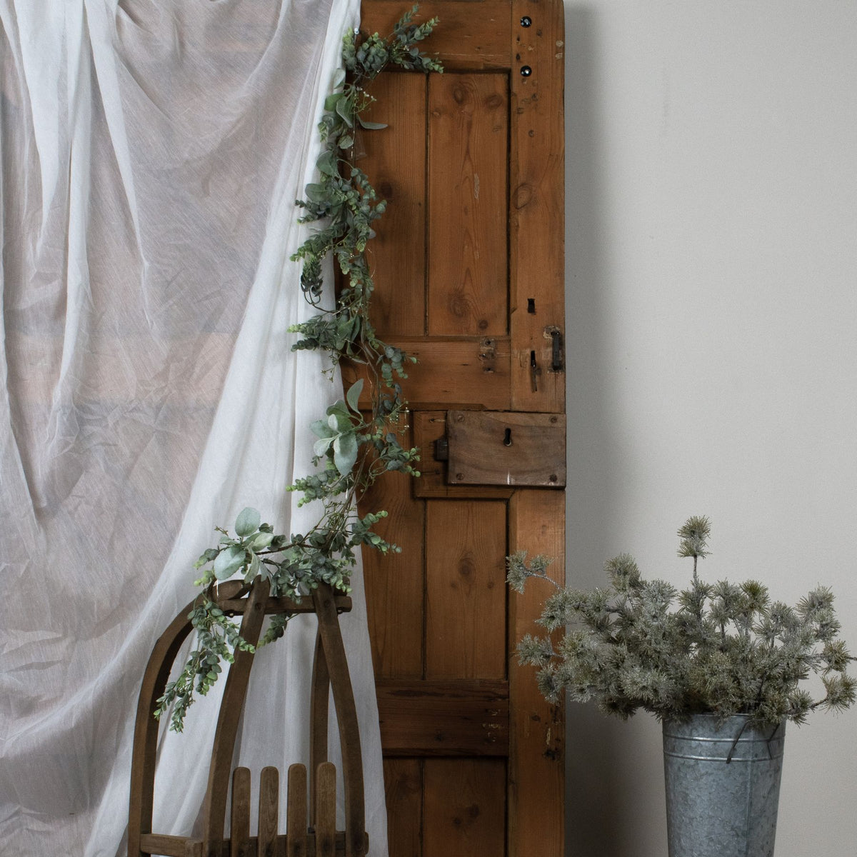 Winter Garland With Eucalyptus And Lambs Ear