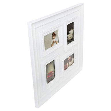 4 Photo White Plastic Multi Photo Frame | Maren