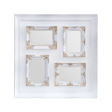 Vintage Style White & Gold 4 Photo Frame | Maren