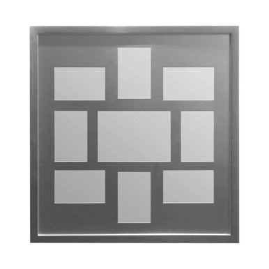 Silver 9 Rectangular Multi Photo Frame | Maren