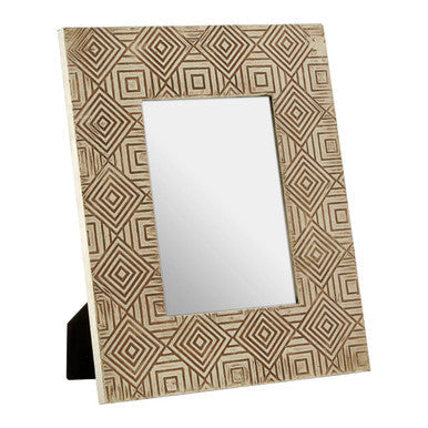 Metallic Tribal 5x7 Photo Frame in Antique Silver Finish | Bowerbird