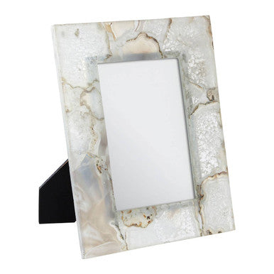 White Agate 5In X 7In Photo Frame | Bowerbird
