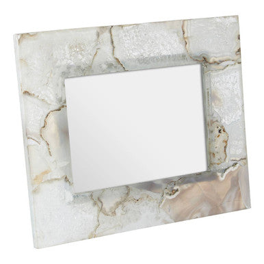 White Agate 5In X 7In Photo Frame | Bowerbird