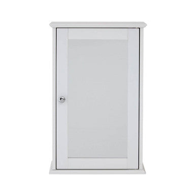 Portland White Wall Mounted Bathroom Cabinet with Mirrored Door
