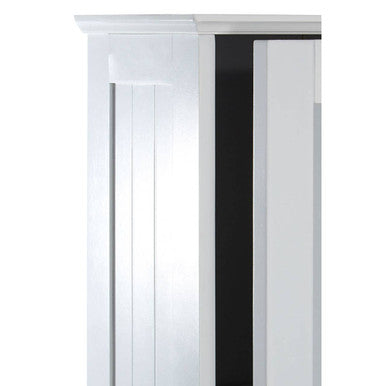 Portland White Wall Mounted Bathroom Cabinet with Mirrored Door