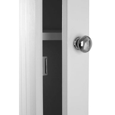 Portland White Wall Mounted Bathroom Cabinet with Mirrored Door