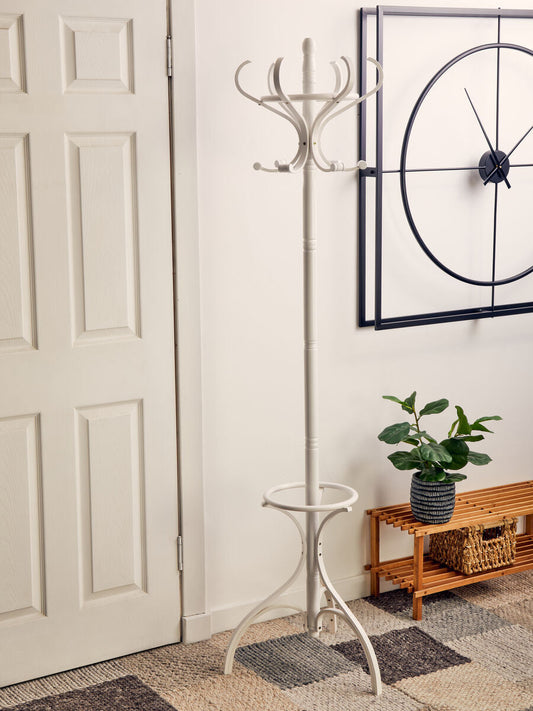 Kennedy White Wooden Coat Stand