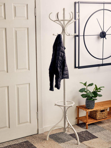Kennedy White Wooden Coat Stand