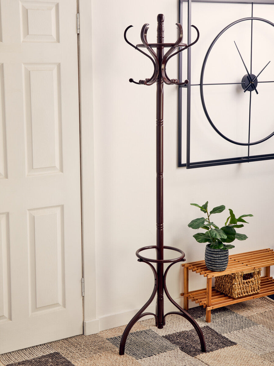 Kennedy Mahogany Finish Wooden Coat Stand