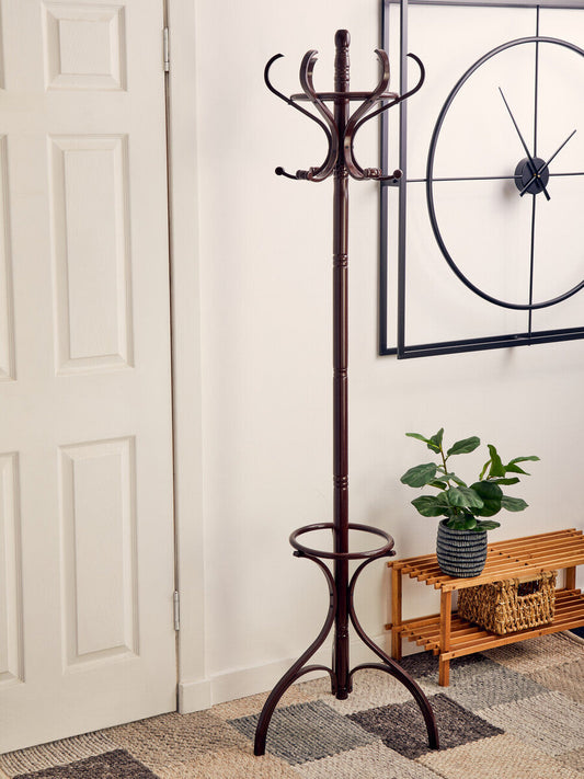 Kennedy Mahogany Finish Wooden Coat Stand