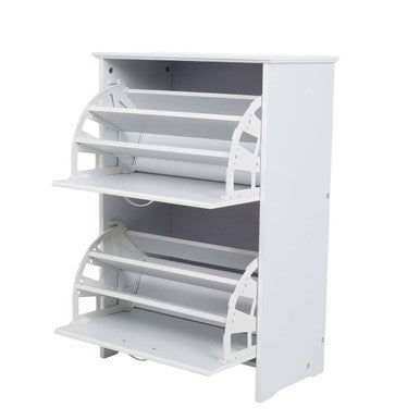 White Pull Down Shoe Cupboard | Ryan