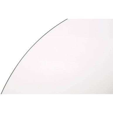 Metropolitan Clear Glass Round Dining Table with Silver Finish Base