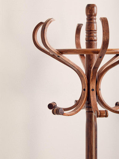 Walnut Finish Floor Standing Coat Stand | Kennedy