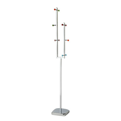 Joan Chrome Finish Coat Stand with Ceramic Ball Hooks