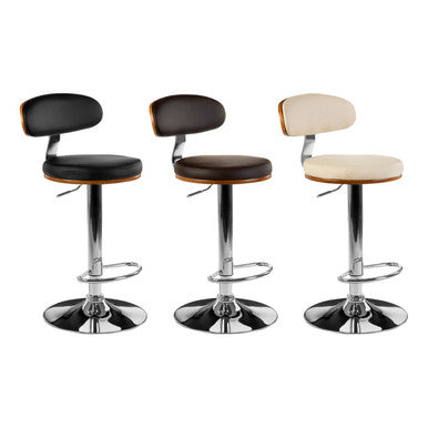 Parkar Brown Leather Effect Adjustable Bar Chair