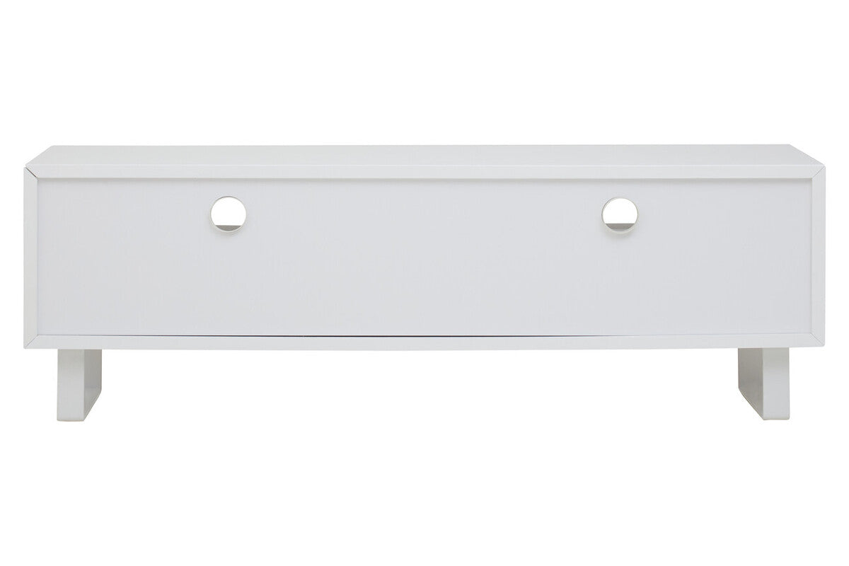 Moritz White High Gloss Finish 3 Drawer Media Unit