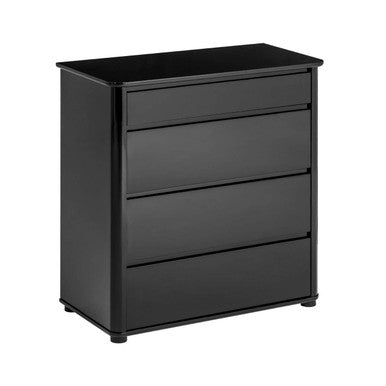 Moritz Black High Gloss Finish 4 Drawer Chest