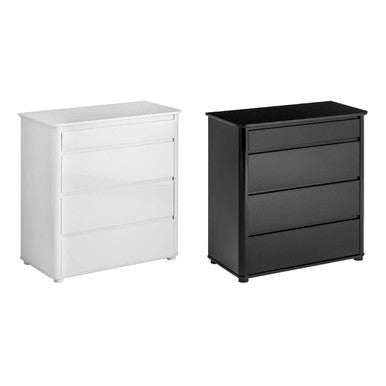 Moritz Black High Gloss Finish 4 Drawer Chest
