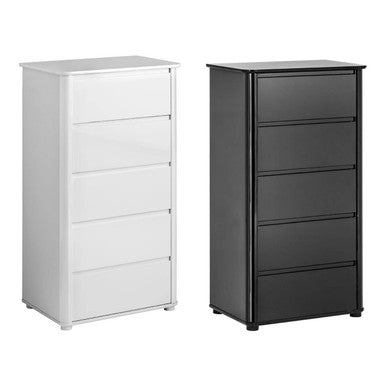 Moritz Black High Gloss Finish 5 Drawer Chest