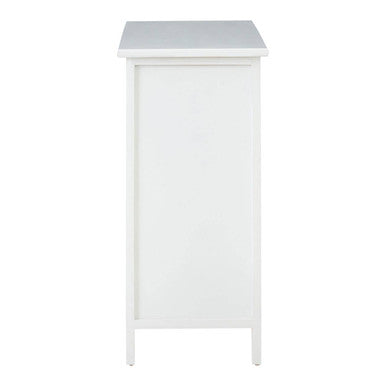 New England White and Pastel Wooden 6 Drawer Chest